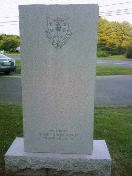 104TH INFANTRY REGIMENT WAR MEMORIAL BACK