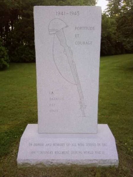 104TH INFANTRY REGIMENT WAR MEMORIAL FRONT