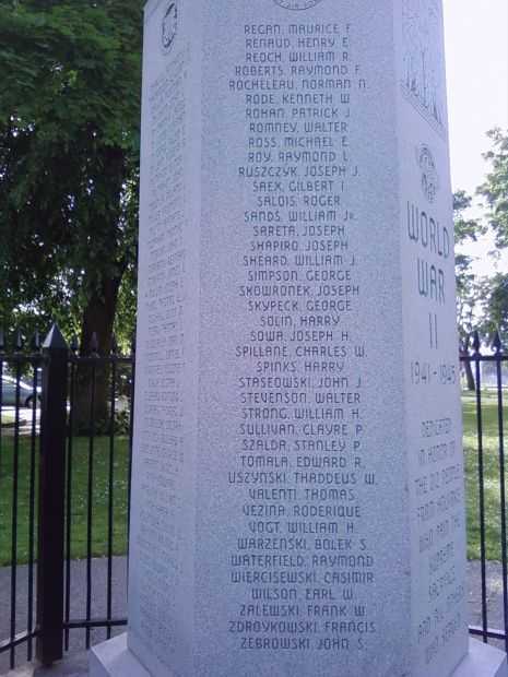 HOLYOKE WORLD WAR II MEMORIAL STONE K