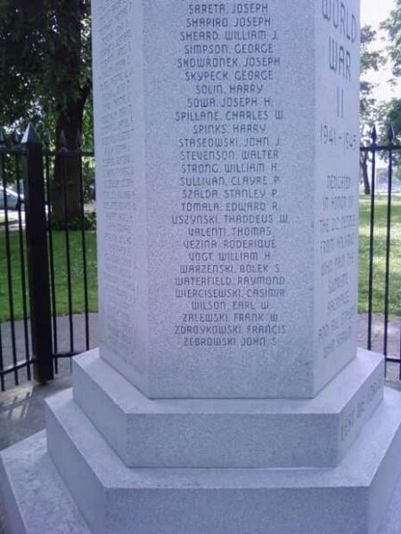 HOLYOKE WORLD WAR II MEMORIAL STONE J