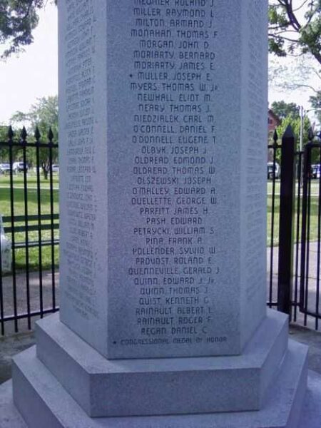 HOLYOKE WORLD WAR II MEMORIAL STONE H