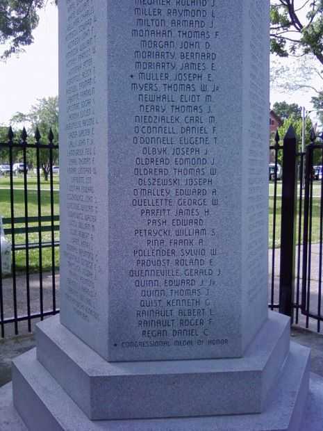 HOLYOKE WORLD WAR II MEMORIAL STONE H