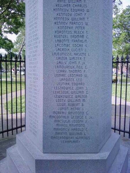 HOLYOKE WORLD WAR II MEMORIAL STONE F