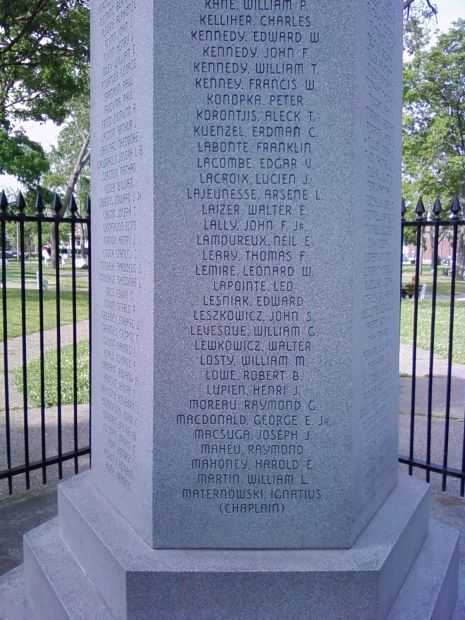 HOLYOKE WORLD WAR II MEMORIAL STONE F