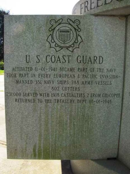 CITIZENS OF CHICOPEE WORLD WAR II MEMORIAL STONE G