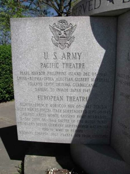 CITIZENS OF CHICOPEE WORLD WAR II MEMORIAL STONE A