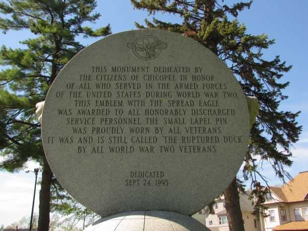 CITIZENS OF CHICOPEE WORLD WAR II MEMORIAL DEDICATION STONE