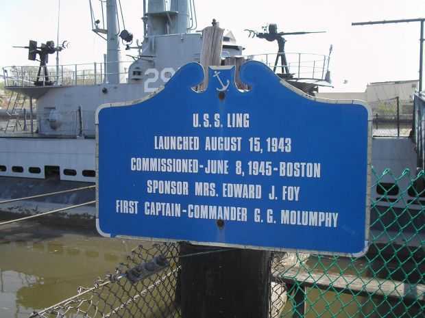U.S.S. LING WAR MEMORIAL SUBMARINE MARKER