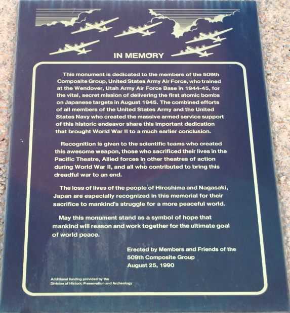 509TH COMPOSITE GROUP WAR MEMORIAL TABLET