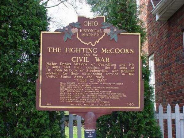 THE FIGHTING MCCOOKS WAR MEMORIAL MARKER