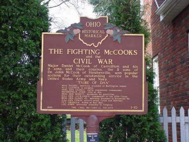 THE FIGHTING MCCOOKS WAR MEMORIAL MARKER