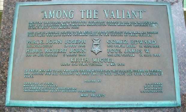 AMONG THE VALIANT MEDAL OF HONOR MEMORIAL PLAQUE