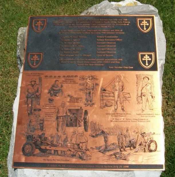 NUMBER 1 GUN MEMORIAL PLAQUE