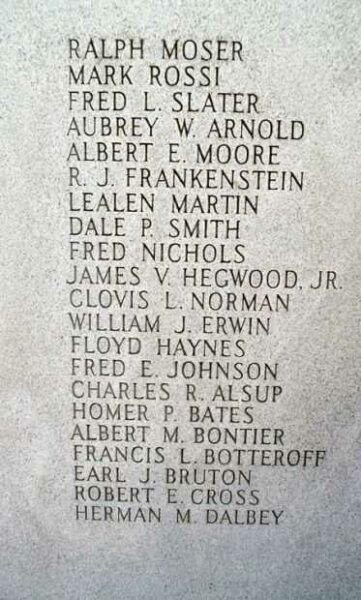 JOPLIN WORLD WAR II MEMORIAL STONE D