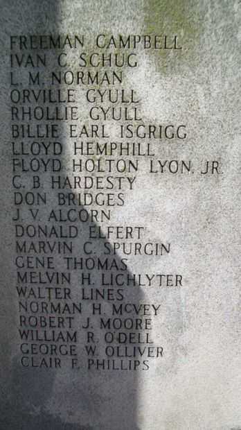 JOPLIN WORLD WAR II MEMORIAL STONE C