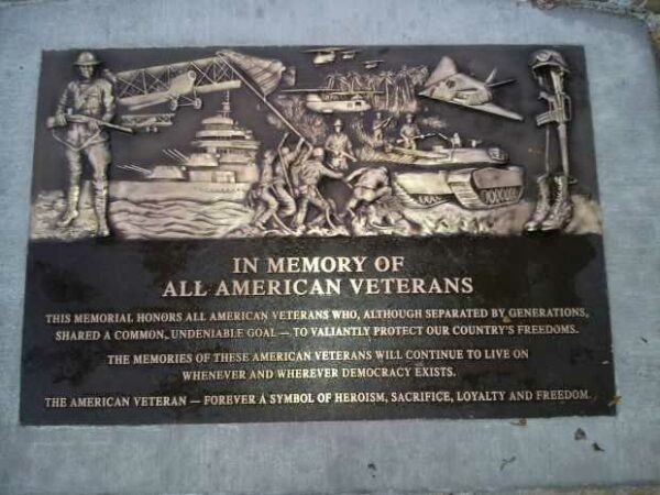 LEES SUMMIT ALL AMERICAN VETERANS MEMORIAL PLAQUE