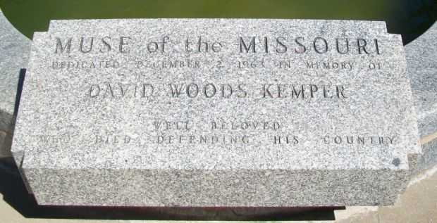 MUSE OF THE MISSOURI WAR MEMORIAL FOUNTAIN DEDICATION STONE