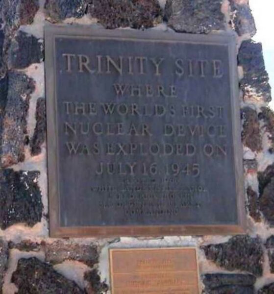 TRINITY SITE WAR MEMORIAL PLAQUE