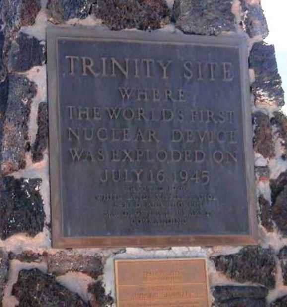 TRINITY SITE WAR MEMORIAL PLAQUE