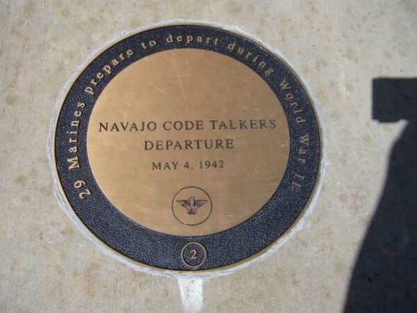 NAVAJO CODE TALKERS DEPARTURE MEMORIAL PLAQUE