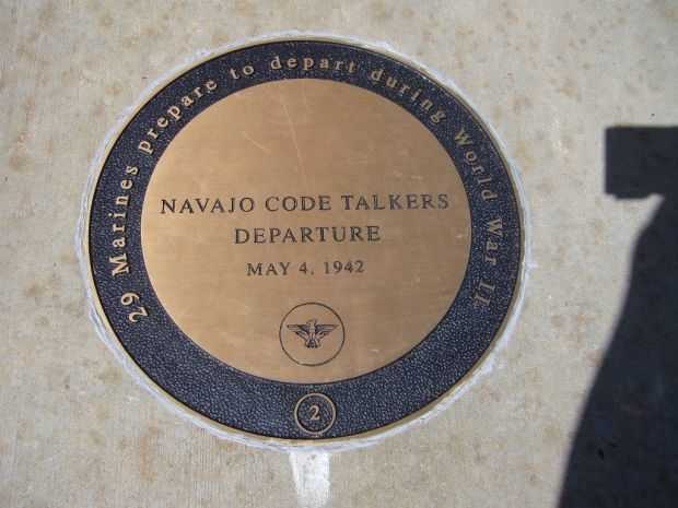 NAVAJO CODE TALKERS DEPARTURE MEMORIAL PLAQUE