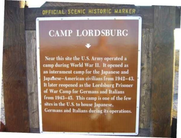 CAMP LORDSBURG WAR MEMORIAL MARKER