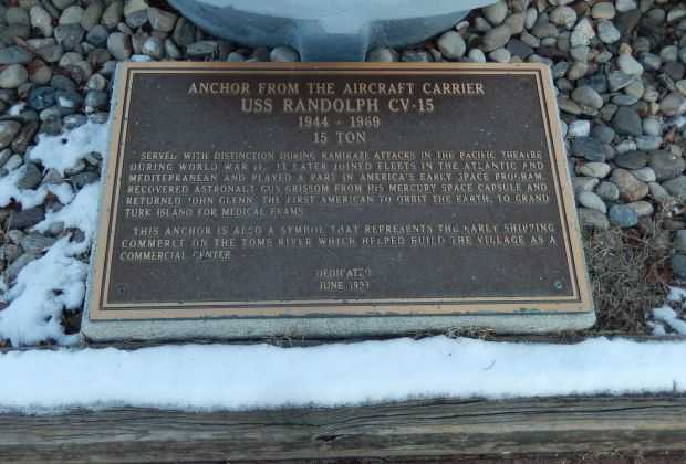 USS RANDOLPH CV-15 WAR MEMORIAL ANCHOR PLAQUE