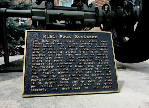 PICATINNY  ARSENAL M1A1 PACK HOWITZER MEMORIAL PLAQUE