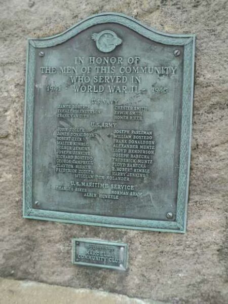 ROCKAWAY WORLD WAR II MEMORIAL PLAQUE
