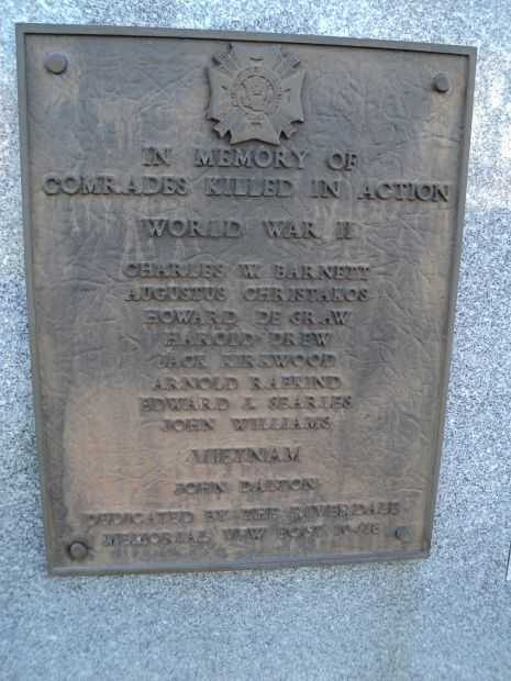 RIVERDALE WAR MEMORIAL PLAQUE