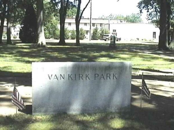VAN KIRK PARK MEMORIAL ENTRANCE STONE