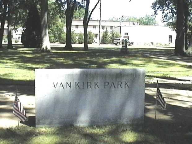 VAN KIRK PARK MEMORIAL ENTRANCE STONE