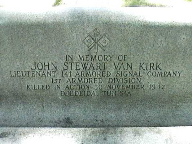 VAN KIRK PARK MEMORIAL DEDICATION STONE
