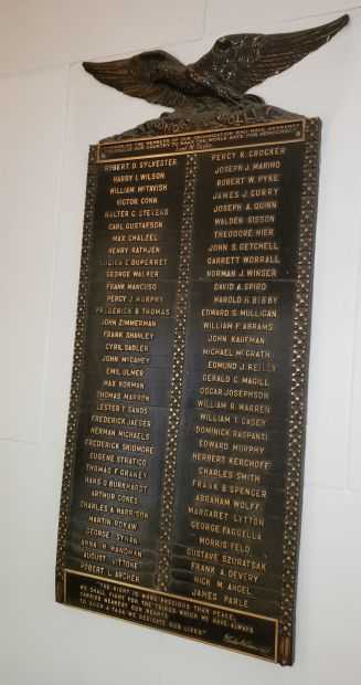 LORD & TAYLOR WORLD WAR I HONOR ROLL MEMORIAL PLAQUE B