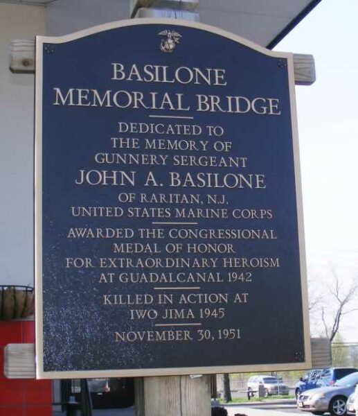 EAST BRUNSWICK BASILONE MEMORIAL BRIDGE MARKER