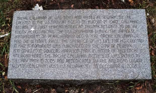 ARCHIE CALLAHAN WAR MEMORIAL TABLET