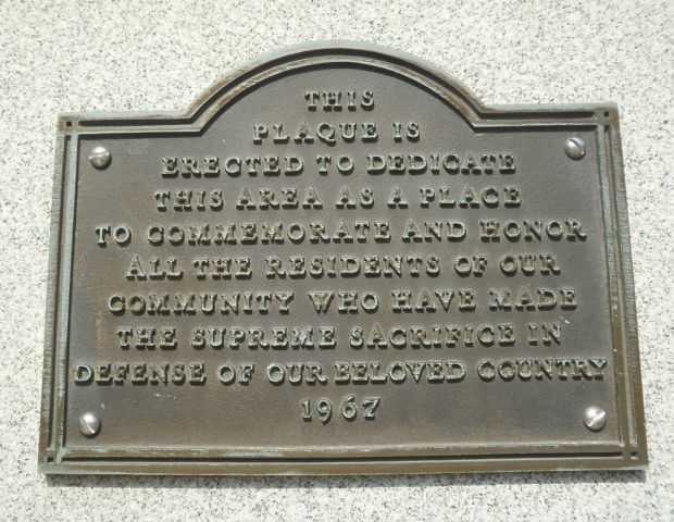 WILLINGBORO TOWNSHIP WORLD WAR II VETERANS MEMORIAL DEDICATION PLAQUE