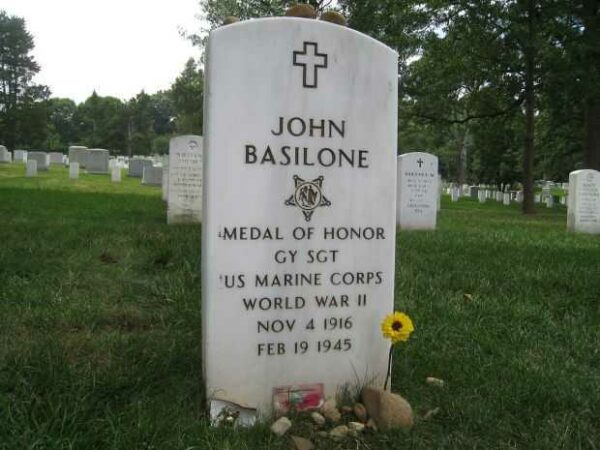 JOHN BASILONE MEDAL OF HONOR WAR MEMORIAL GRAVE STONE