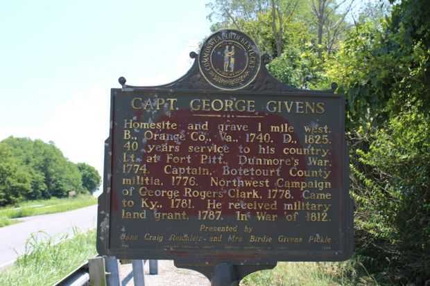 CAPT. GEORGE GIVENS WAR MEMORIAL MARKER