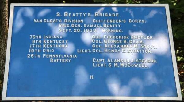 S. BEATTY’S BRIGADE WAR MEMORIAL PLAQUE A