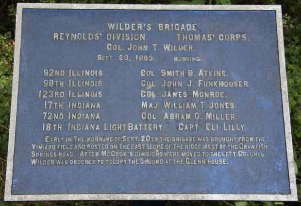 WILDER’S BRIGADE WAR MEMORIAL PLAQUE IV