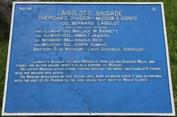 LAIBOLDT’S BRIGADE WAR MEMORIAL PLAQUE 5.00P.M.