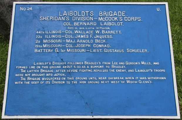 LAIBOLDT’S BRIGADE WAR MEMORIAL PLAQUE 5.00P.M.