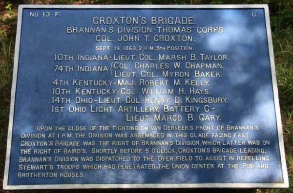 CROXTON’S BRIGADE WAR MEMORIAL PLAQUE IV