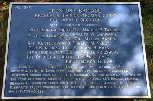 CROXTON’S BRIGADE WAR MEMORIAL PLAQUE IV