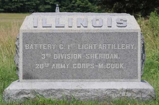 BATTERY C, 1ST ILLINOIS LIGHT ARTILLERY WAR MEMORIAL FRONT