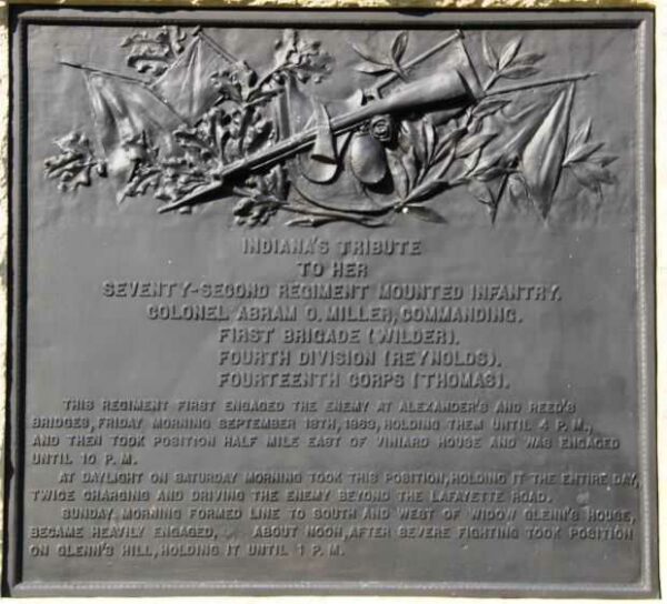 72ND REG’T INDIAN MOUNTED INFT’Y WAR MEMORIAL BACK PLAQUE