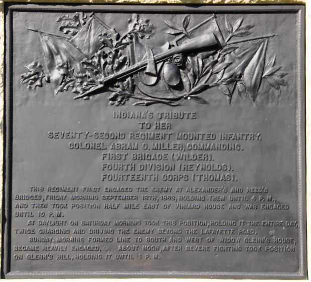 72ND REG’T INDIAN MOUNTED INFT’Y WAR MEMORIAL BACK PLAQUE