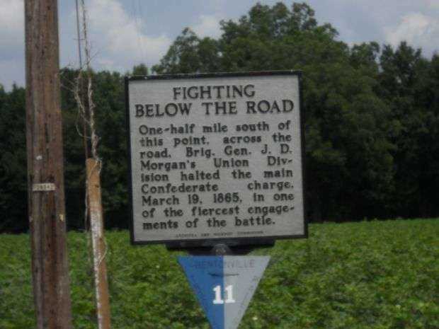 FIGHTING BELOW THE ROAD WAR MEMORIAL MARKER