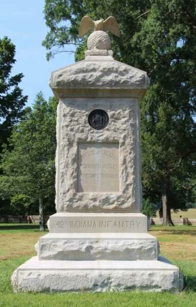 42ND INDIANA INFANTRY WAR MEMORIAL FRONT